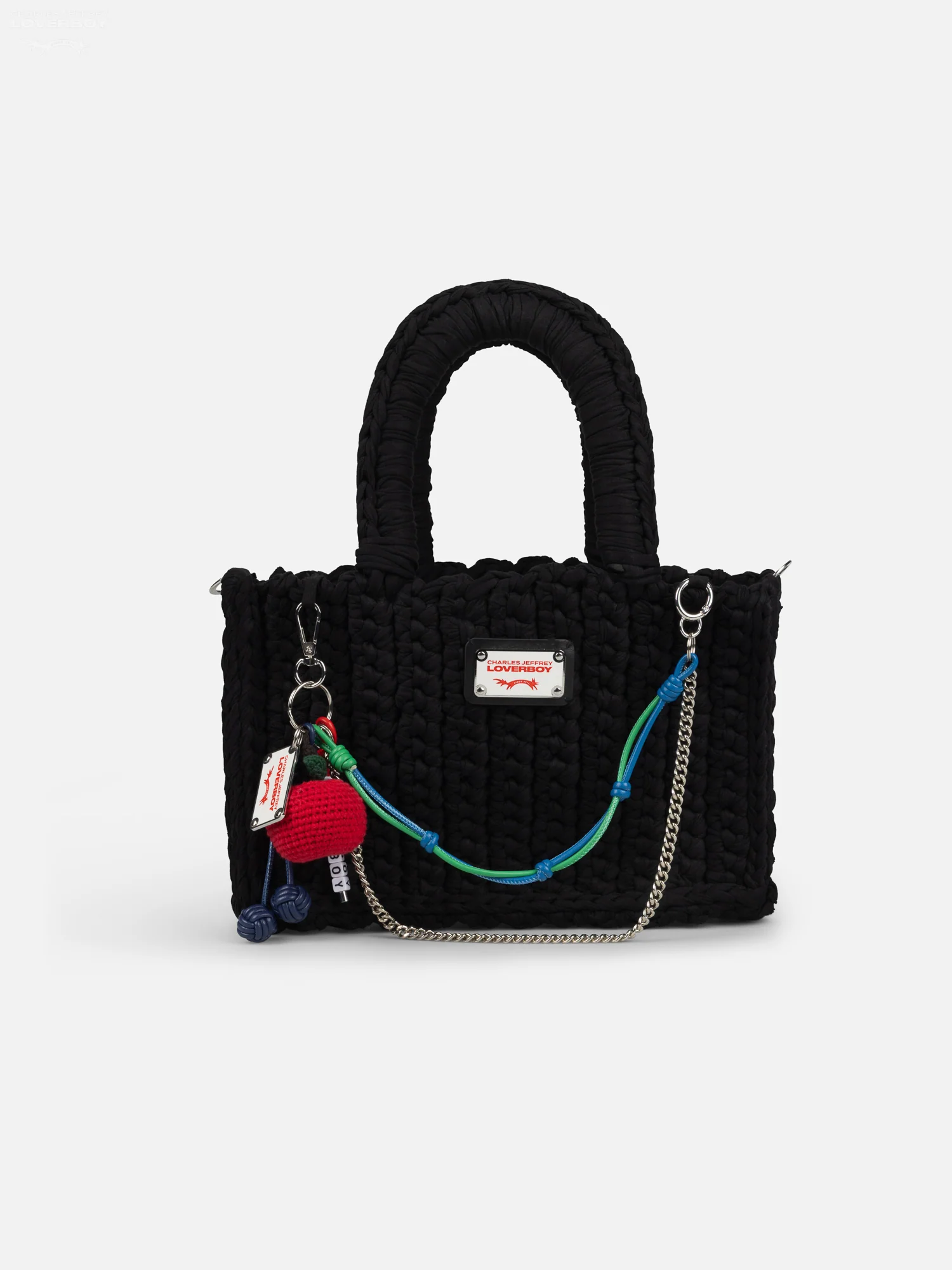 NANA BAG WITH APPLE CHARM in BLACK - Image 5