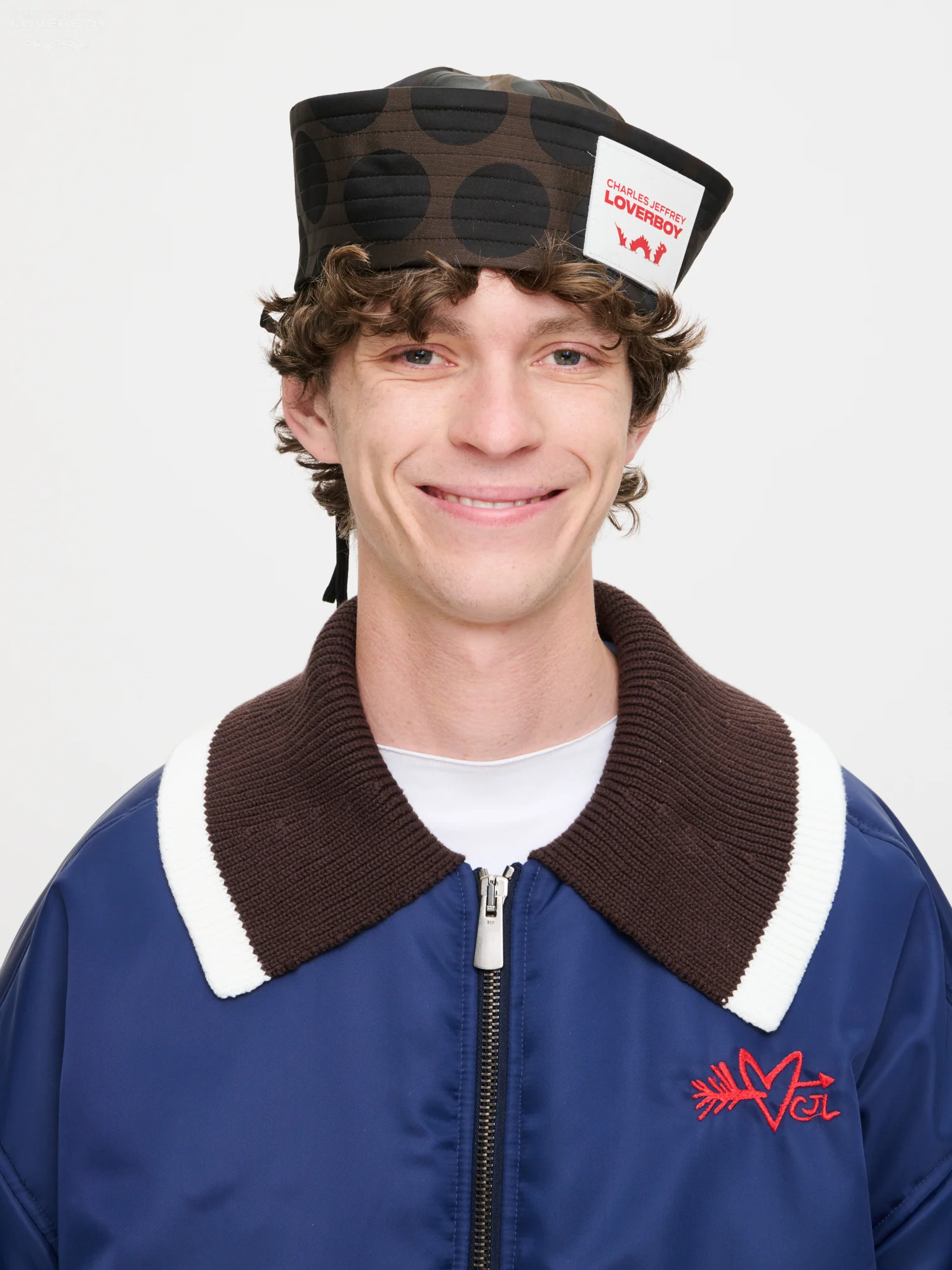 SAILOR HAT in BROWN POLKA DOT - Image 2