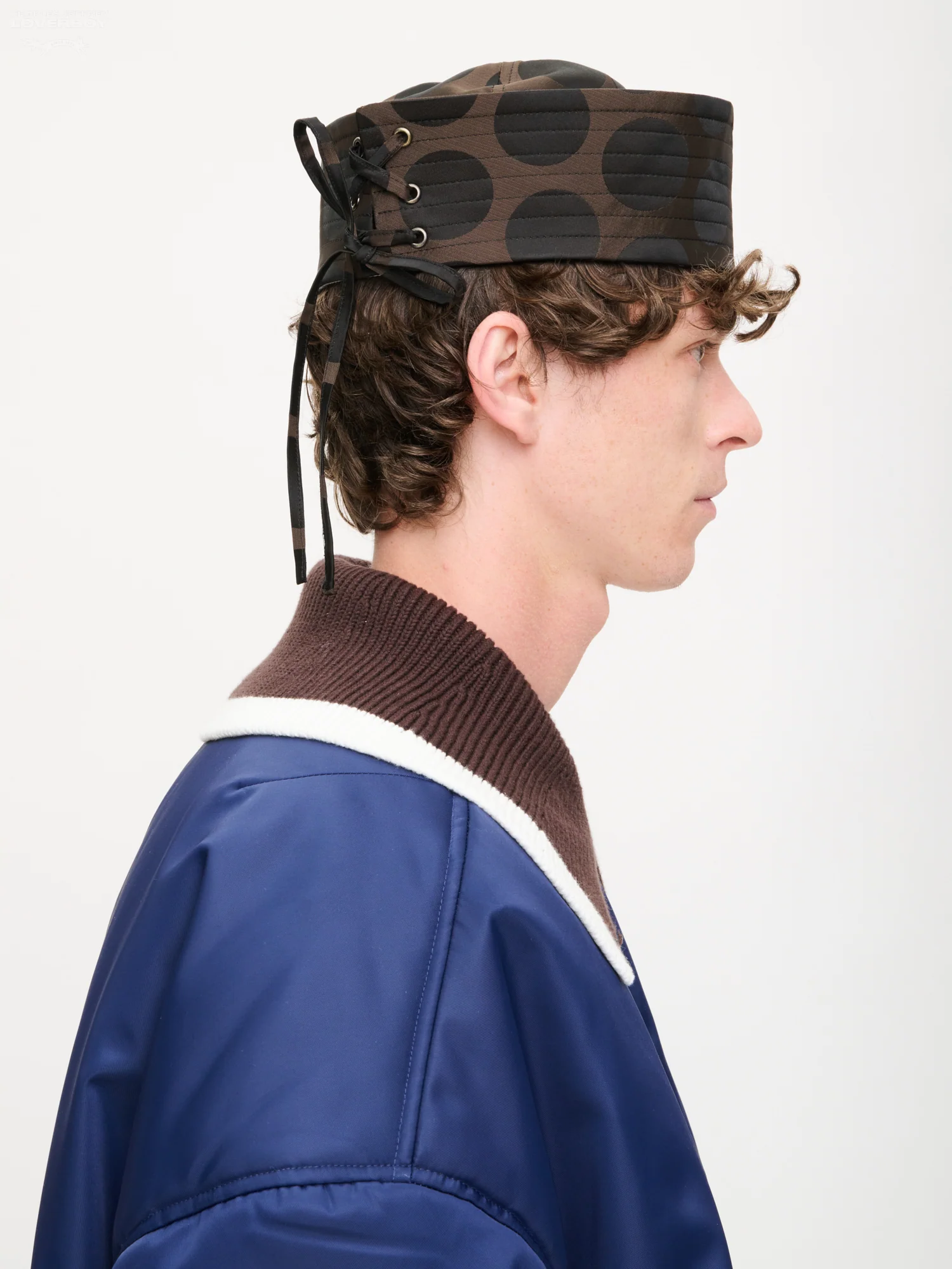 SAILOR HAT in BROWN POLKA DOT - Image 3