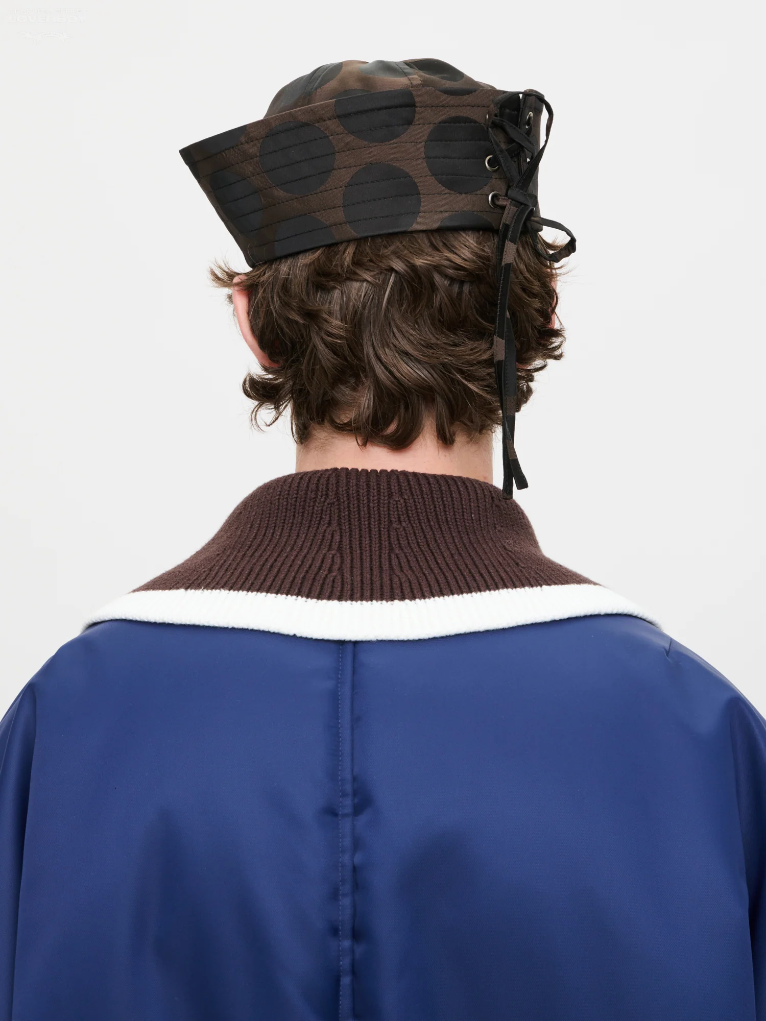 SAILOR HAT in BROWN POLKA DOT - Image 4