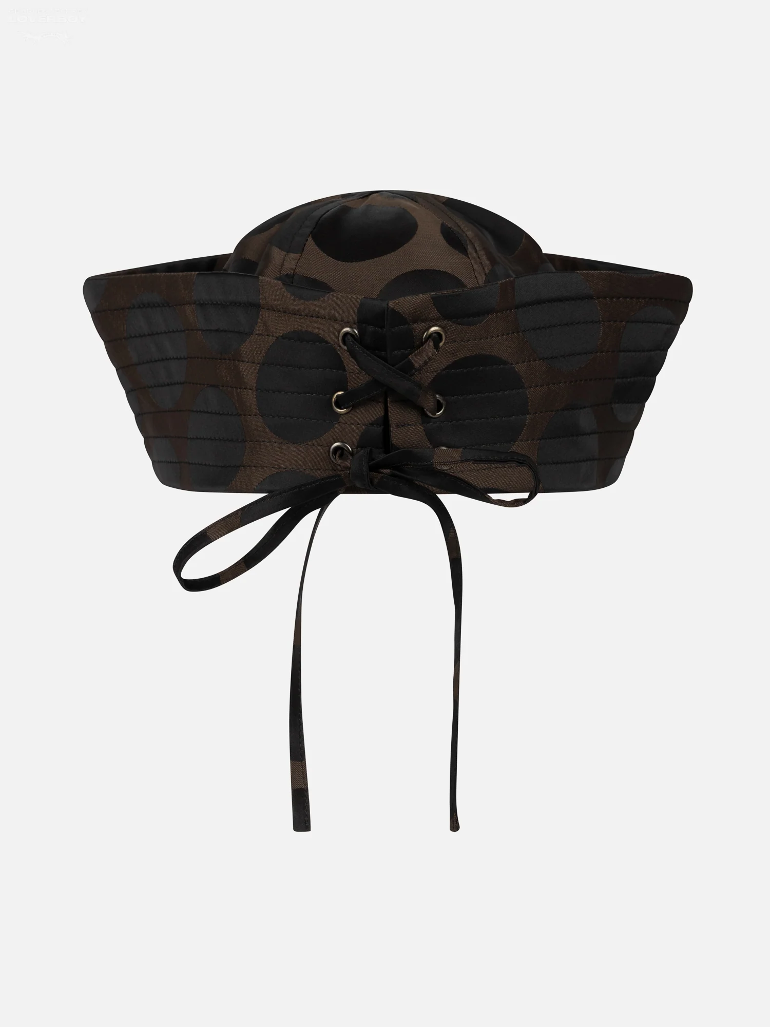 SAILOR HAT in BROWN POLKA DOT - Image 6