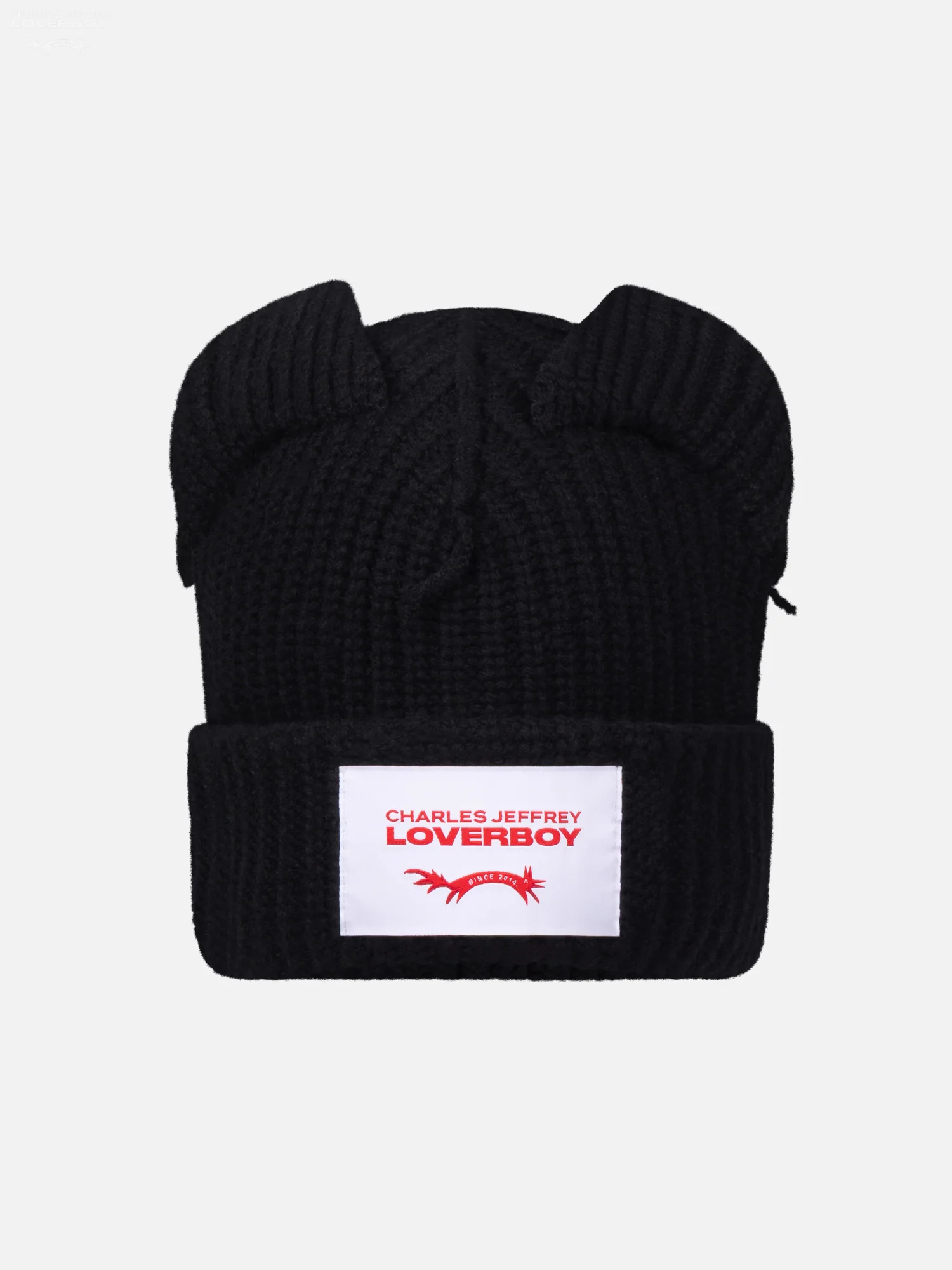 SUPERSIZED CHUNKY EARS BEANIE in BLACK