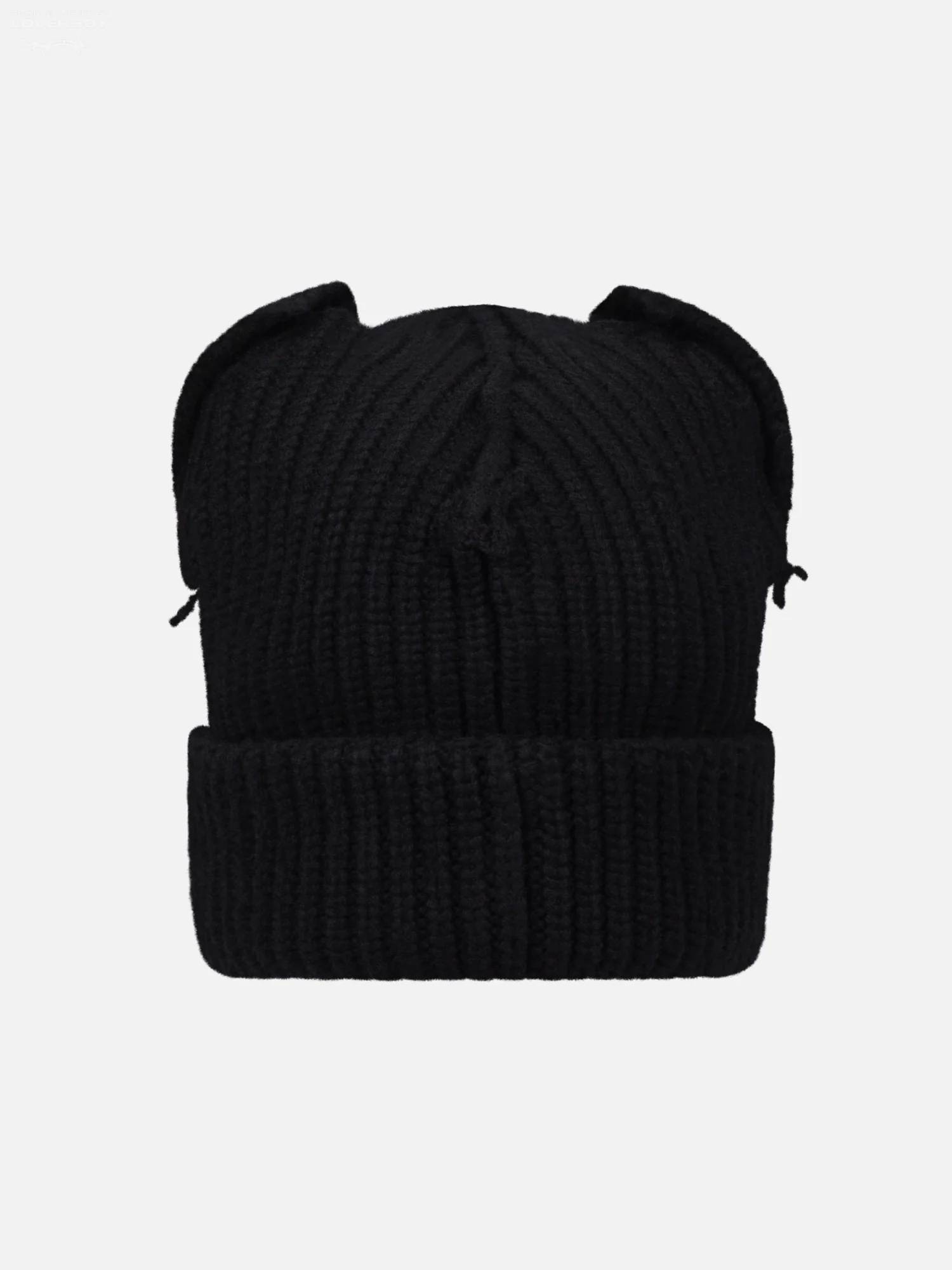 SUPERSIZED CHUNKY EARS BEANIE in BLACK - Image 4
