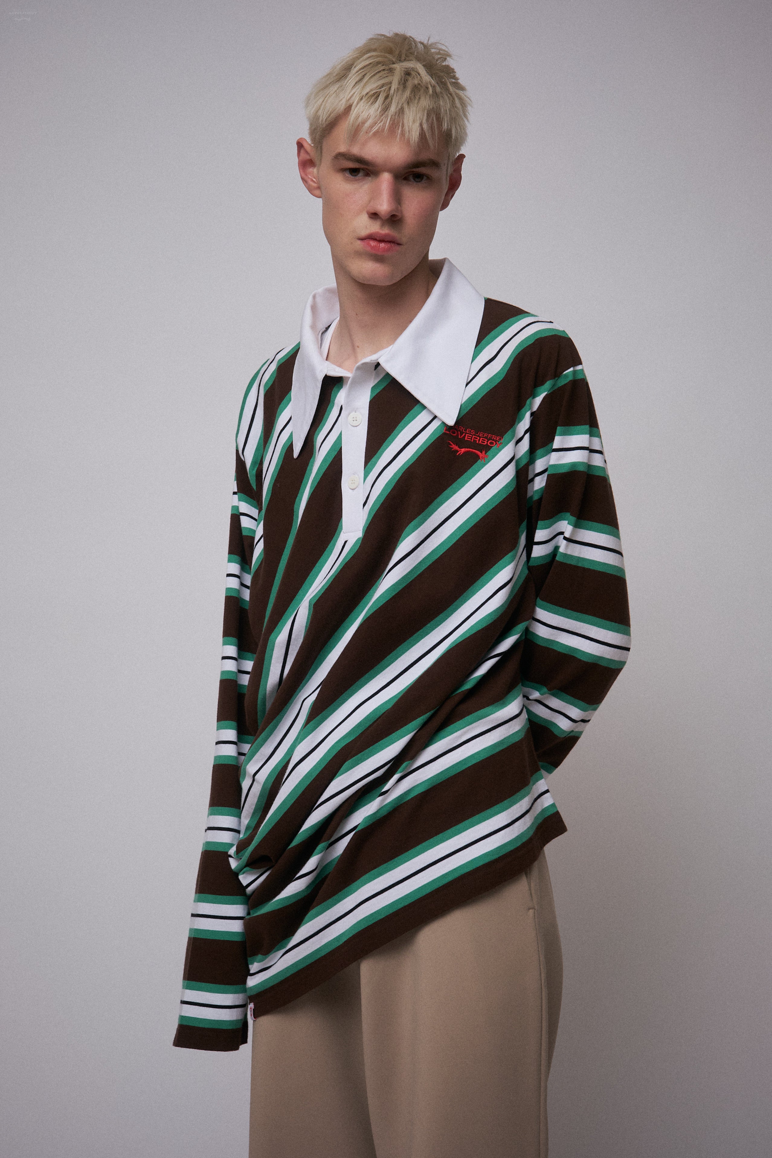 TOPSY TURVY POLO EXCLUSIVE in BROWN STRIPE - Image 3