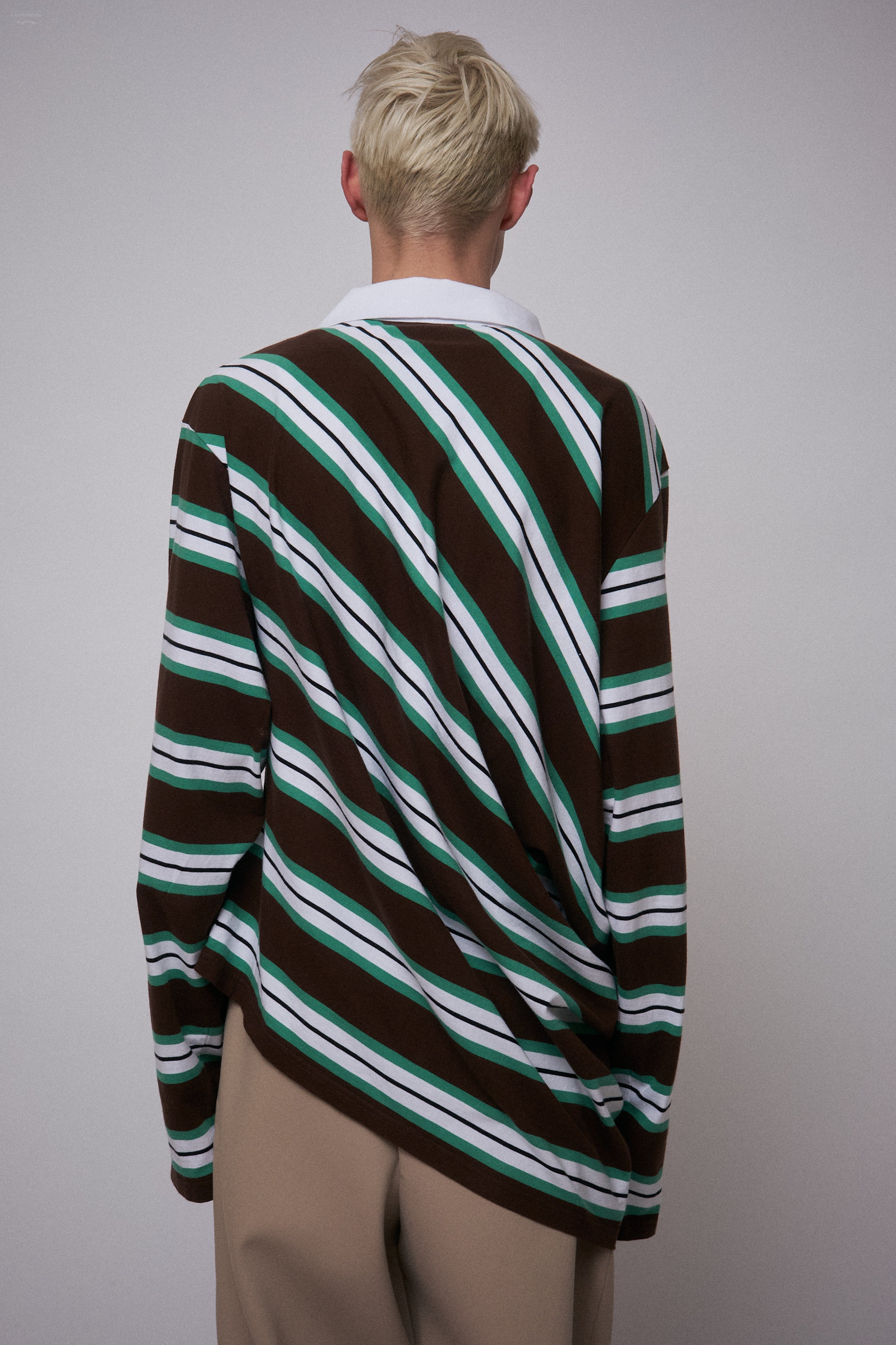 TOPSY TURVY POLO EXCLUSIVE in BROWN STRIPE - Image 4