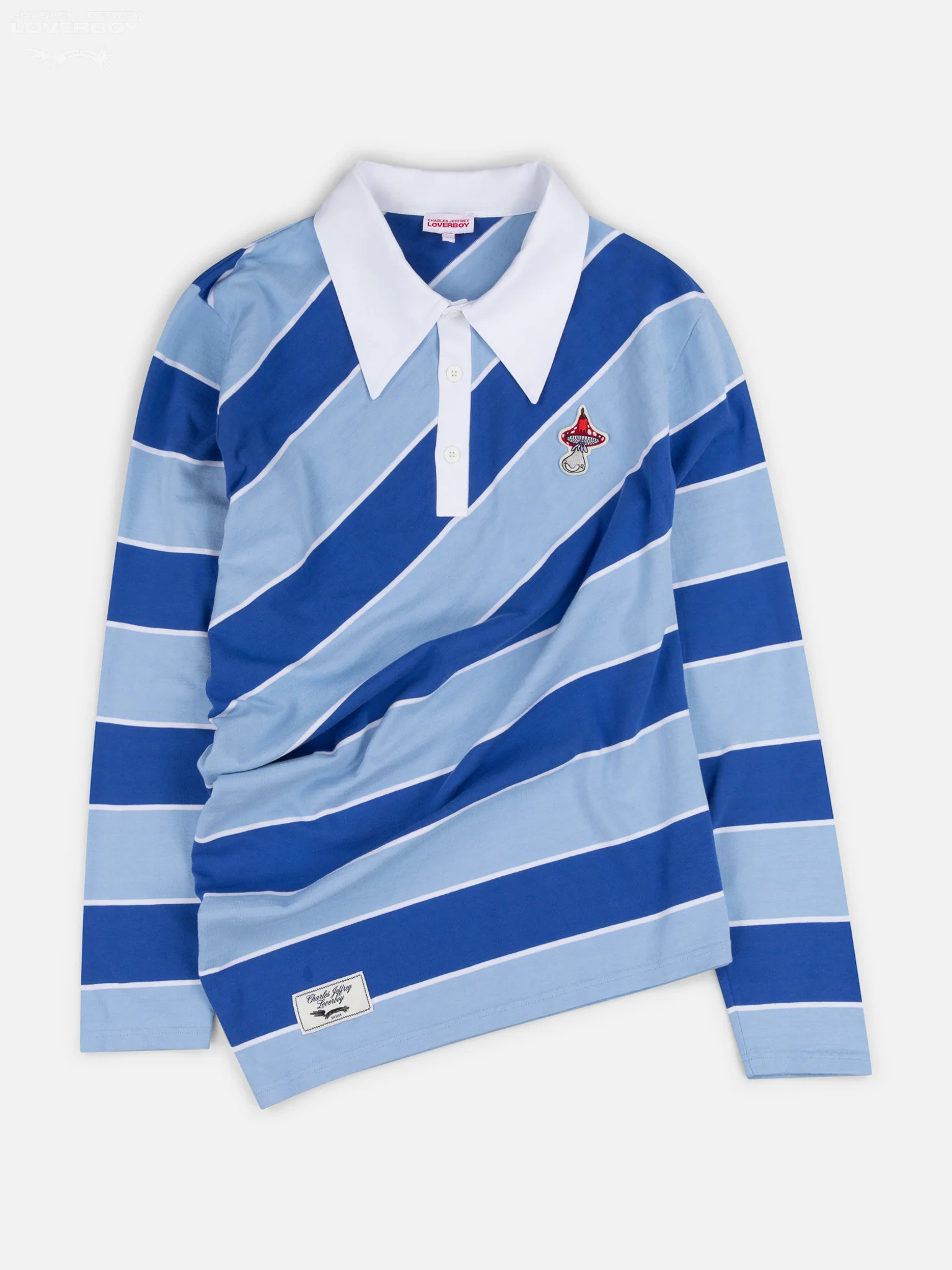 TOPSY TURVY POLO in BLUE STRIPE - Image 5
