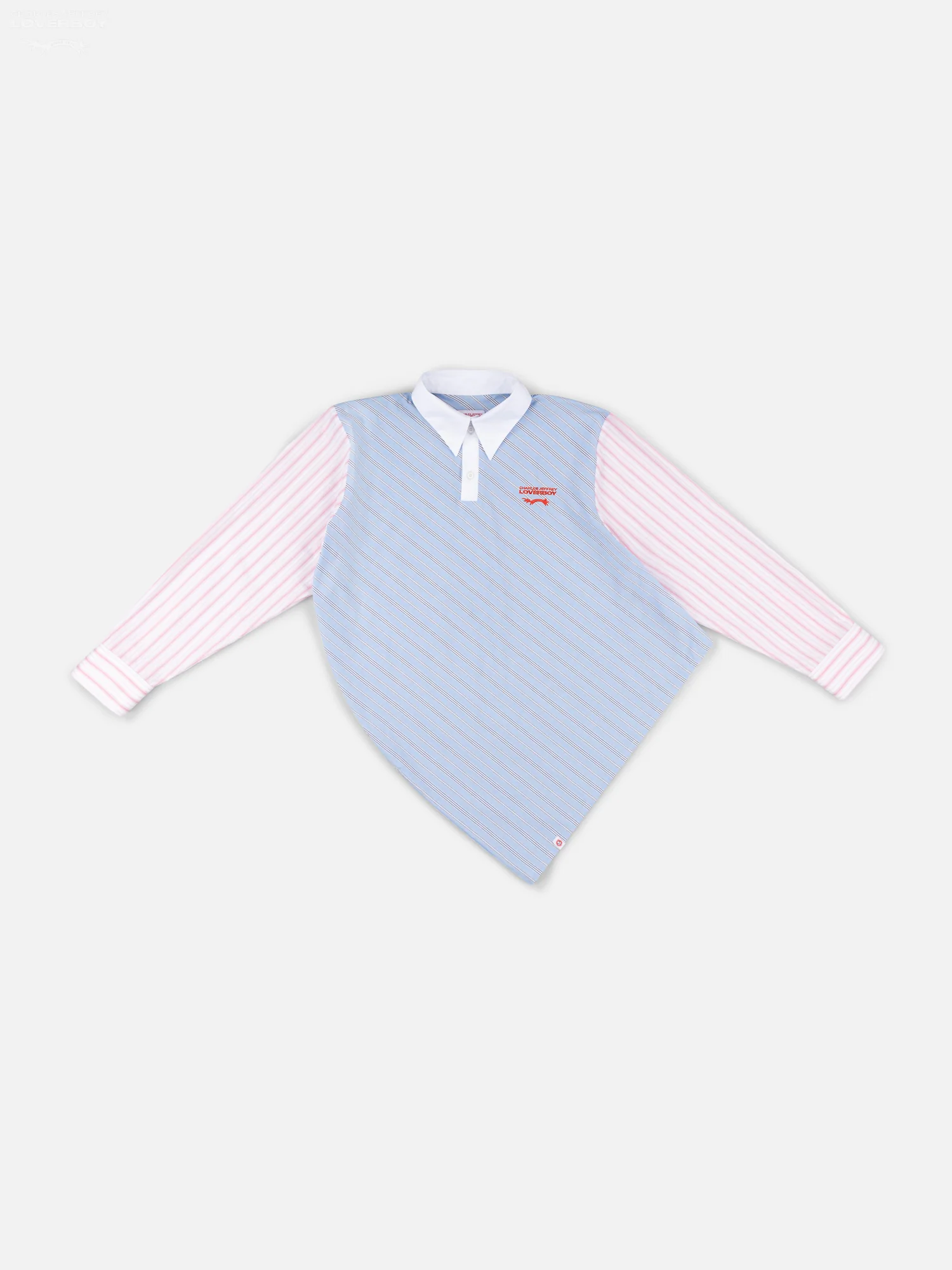 TOPSY TURVY SHIRT in BLUE PINK STRIPE - Image 5